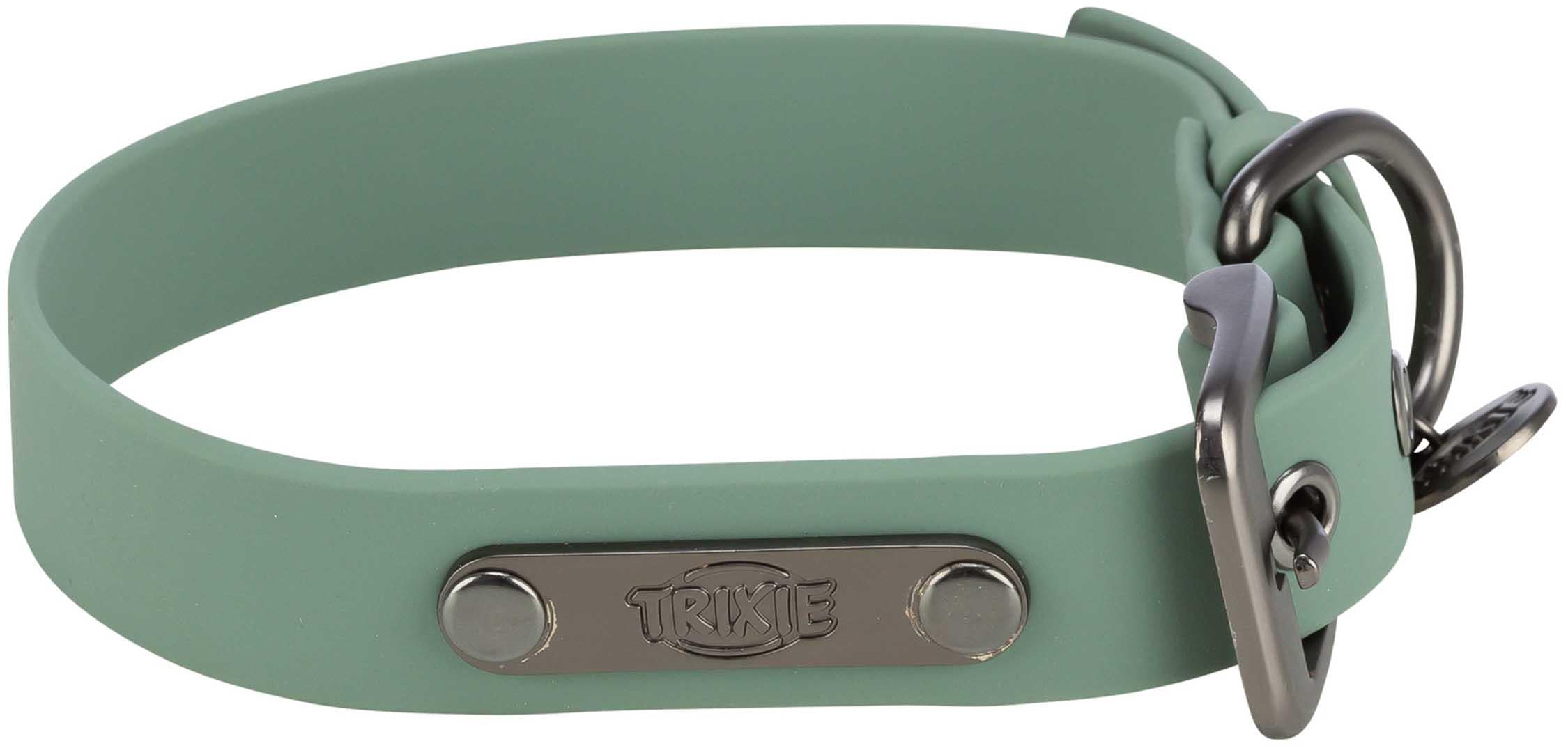 Trixie CityStyle halsband, PVC, M-L: 40-47 cm/25 mm, sage