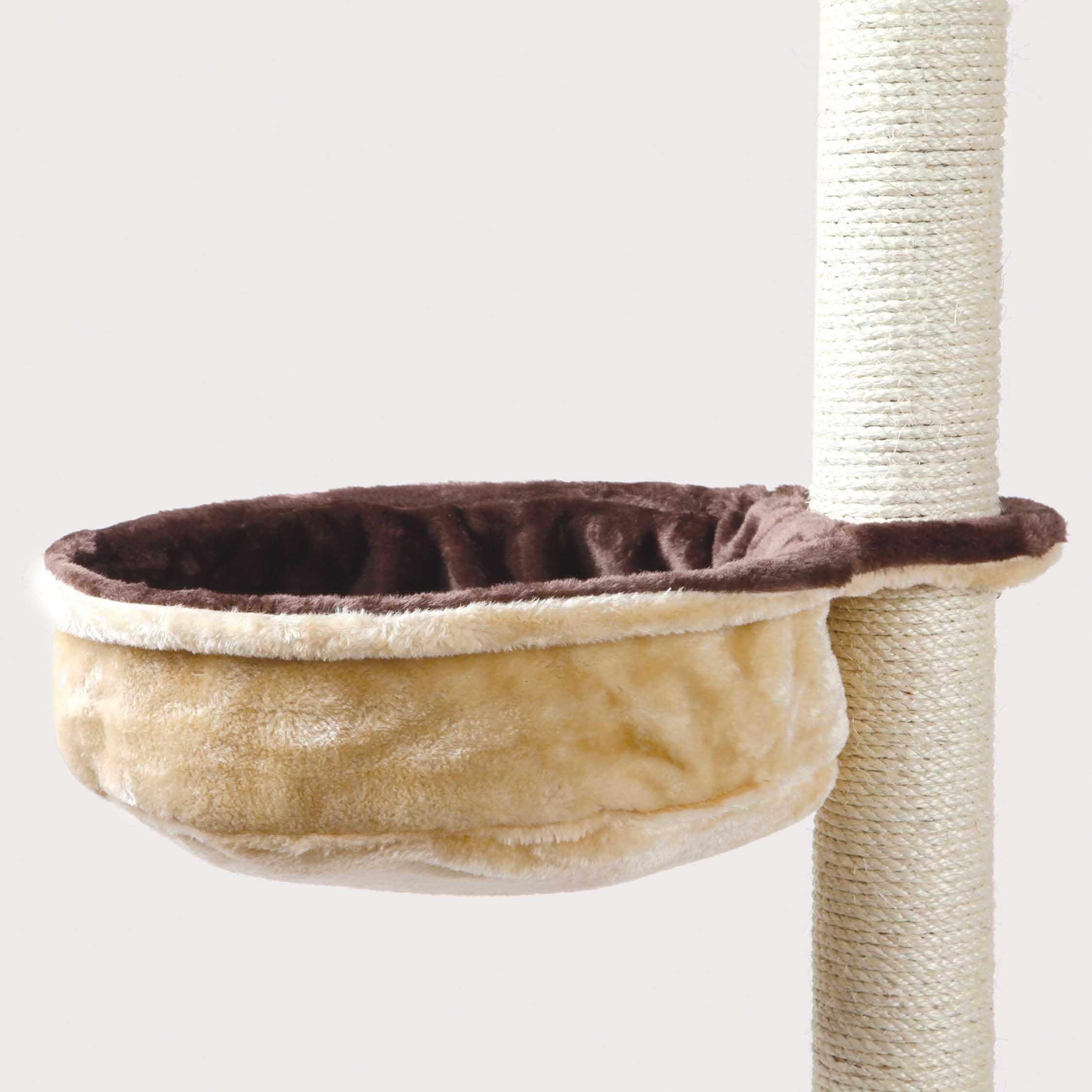 Trixie Hammock t klös, metallram, ø 38 cm, beige/brun, upp till  4,5 kg