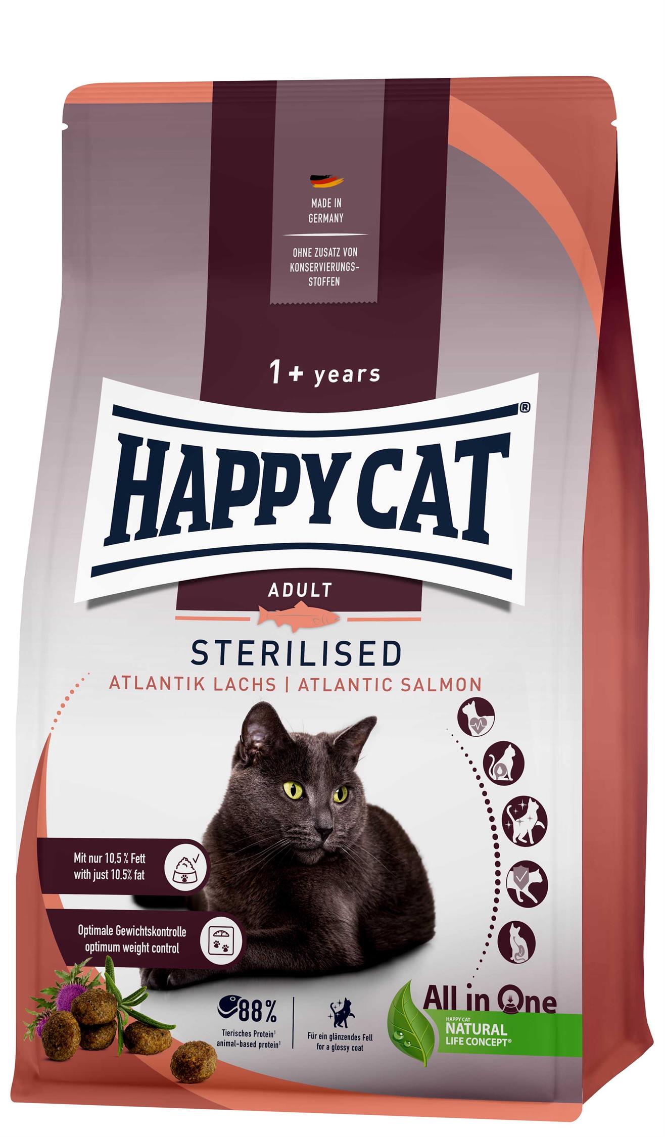 HappyCat Adult sterilised, lax, 10 kg