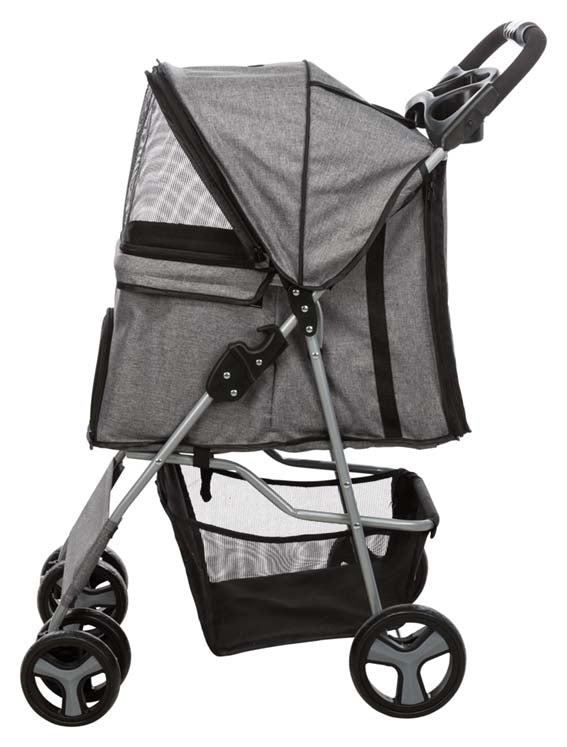 Trixie Djurvagn Buggy, hopfällbar, 47×h100×80 cm, upp t. 15 kg, grå