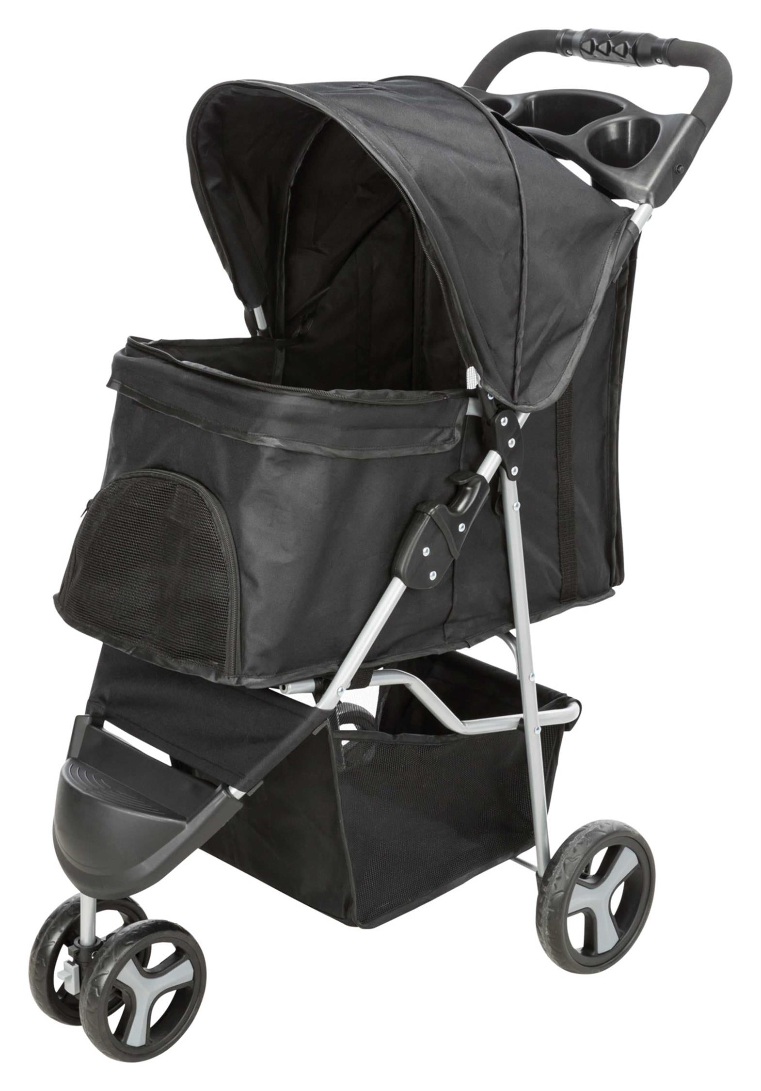 Trixie Djurvagn Buggy, hopfällbar, 47×h100×80 cm, upp t. 11 kg, svart