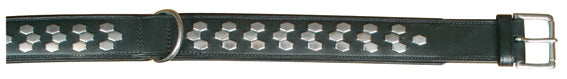 Trixie Läderhalsband Svart m dekor 65-75 cm, 40 mm