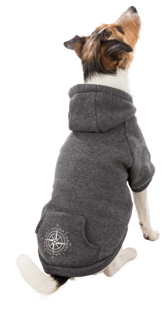 Trixie BE NORDIC Flensburg hoodie, L: 62 cm, grå