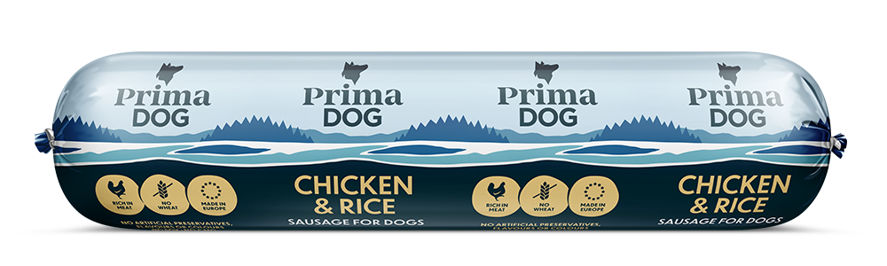 PrimaDog Kyckling-ris korv 800 g x6