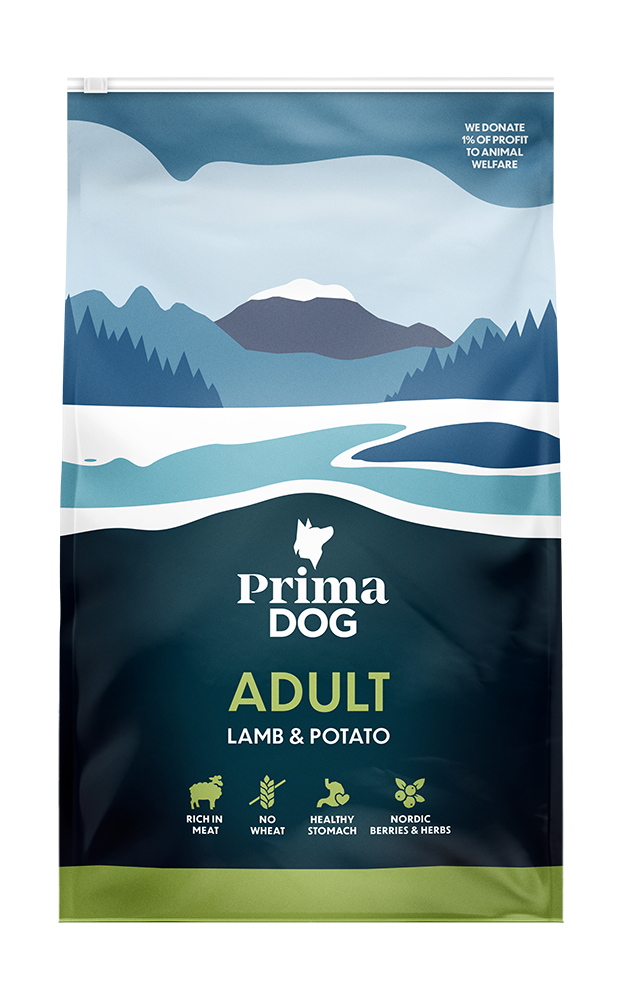 PrimaDog Lamm-Potatis för vuxna hundar 3 kg