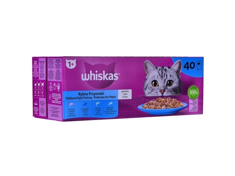 Whiskas Fish Favourites in Jelly - Våtfoder För Katter 40x85g