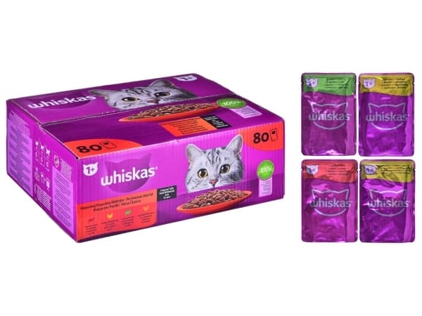 Whiskas Mix Påsar i Sås För Katter 80x85g