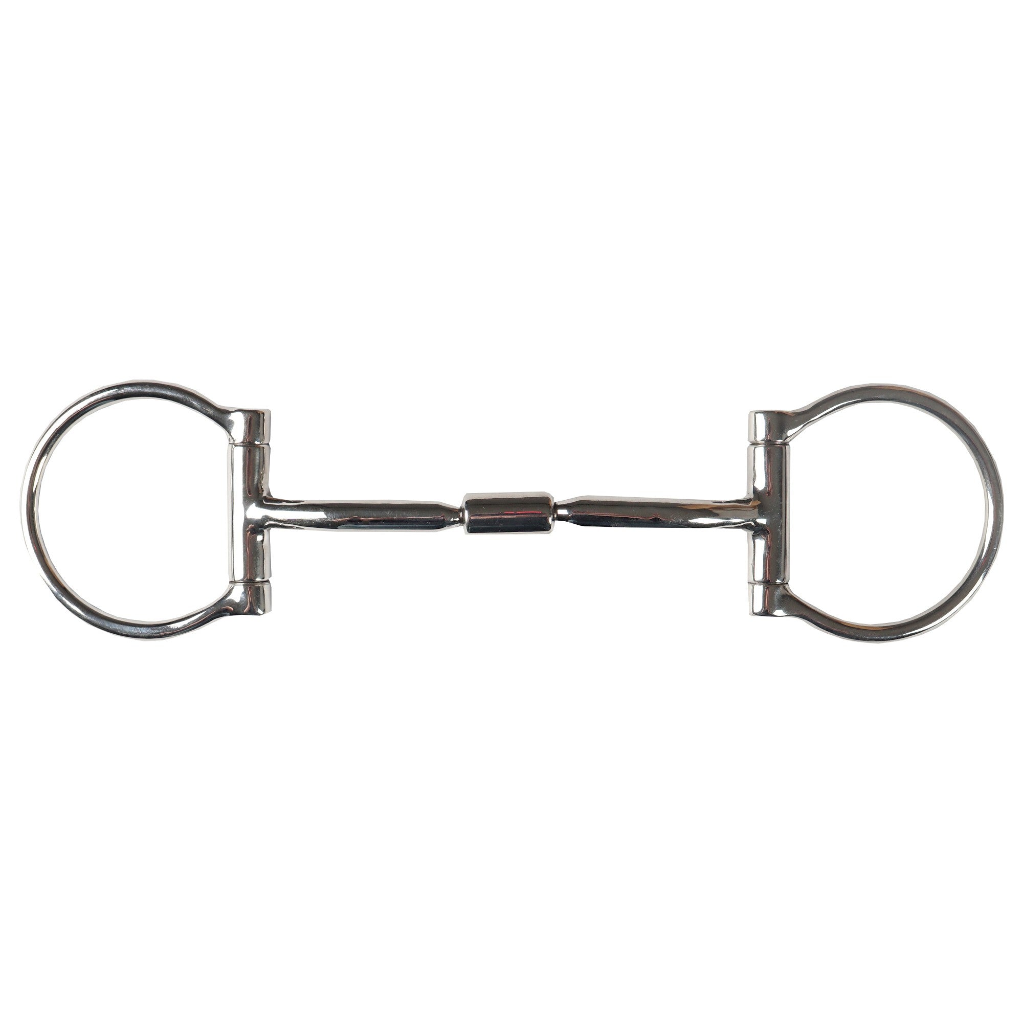 Horka Eggbutt Snaffle Dubbel Fjäder Rulle 14 mm