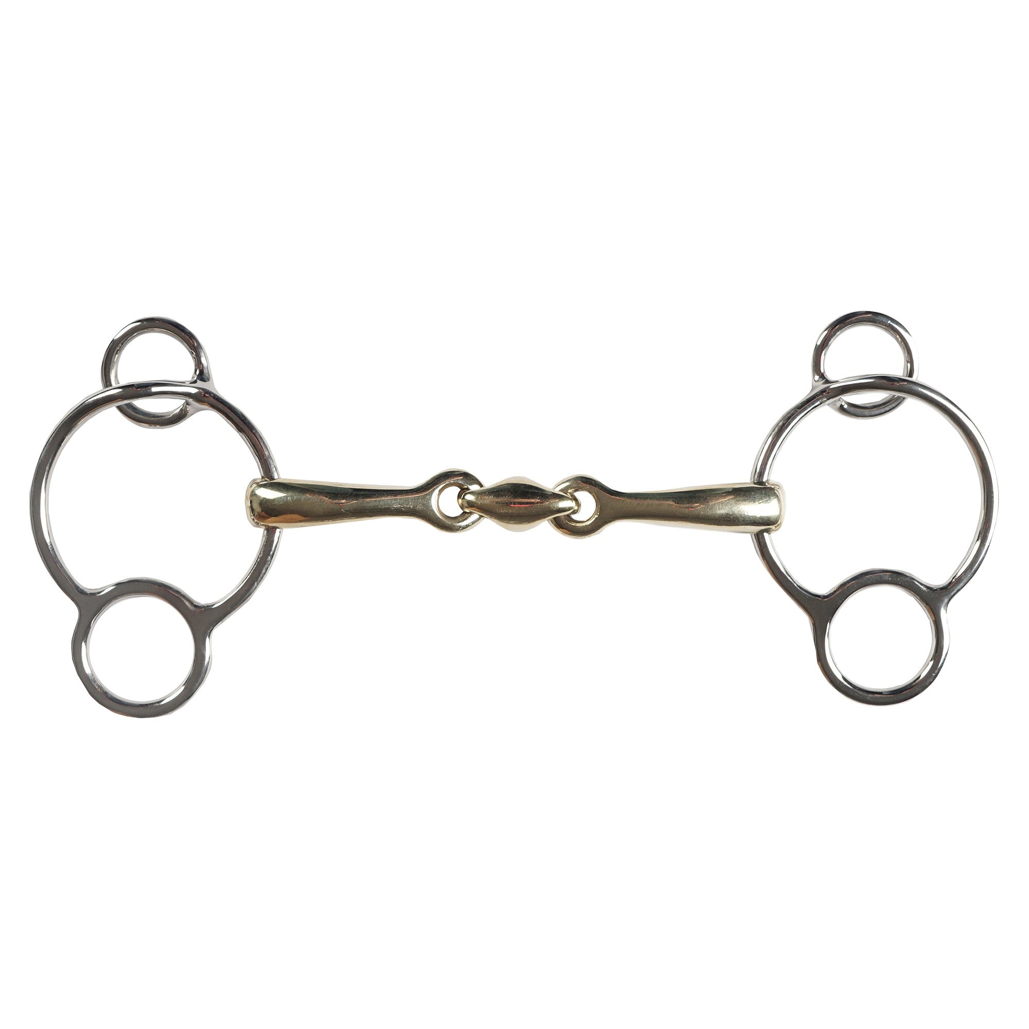 Horka Pessoa Snaffle Double Collection Guldmässing 16mm