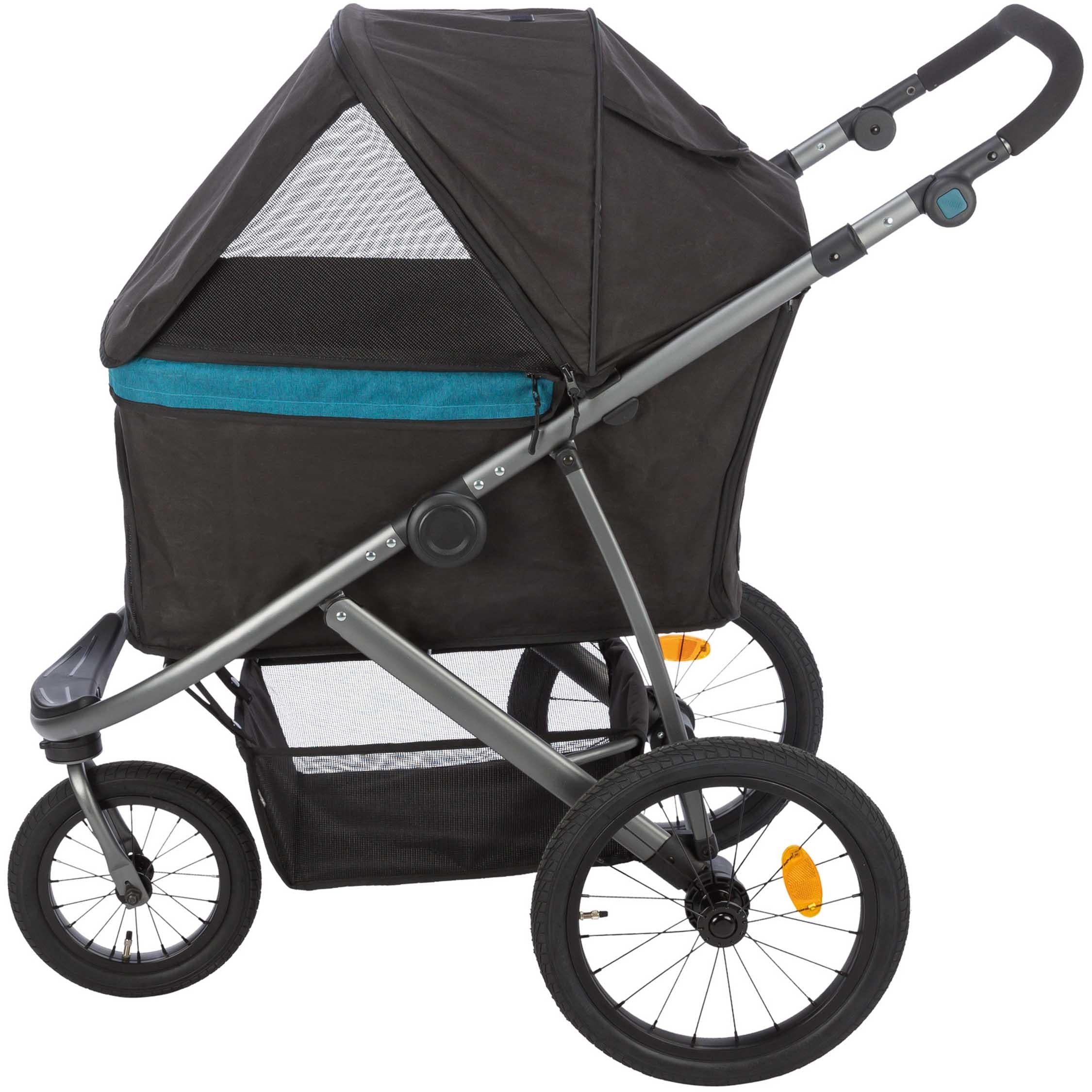 Trixie Djurvagn Buggy, hopfällbar, 60×h112×120 cm, upp t. 20 kg, svart/petrol