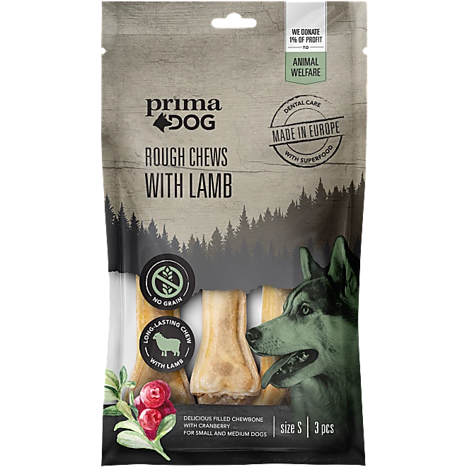 PrimaDog Rough Chews Lamb-Cranberry L x6