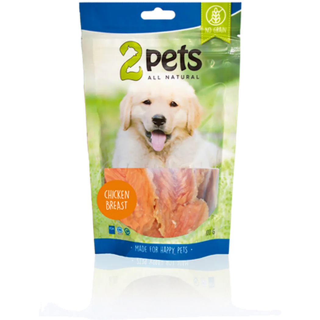 2pets Dogsnack Chicken Breast 100g 6x