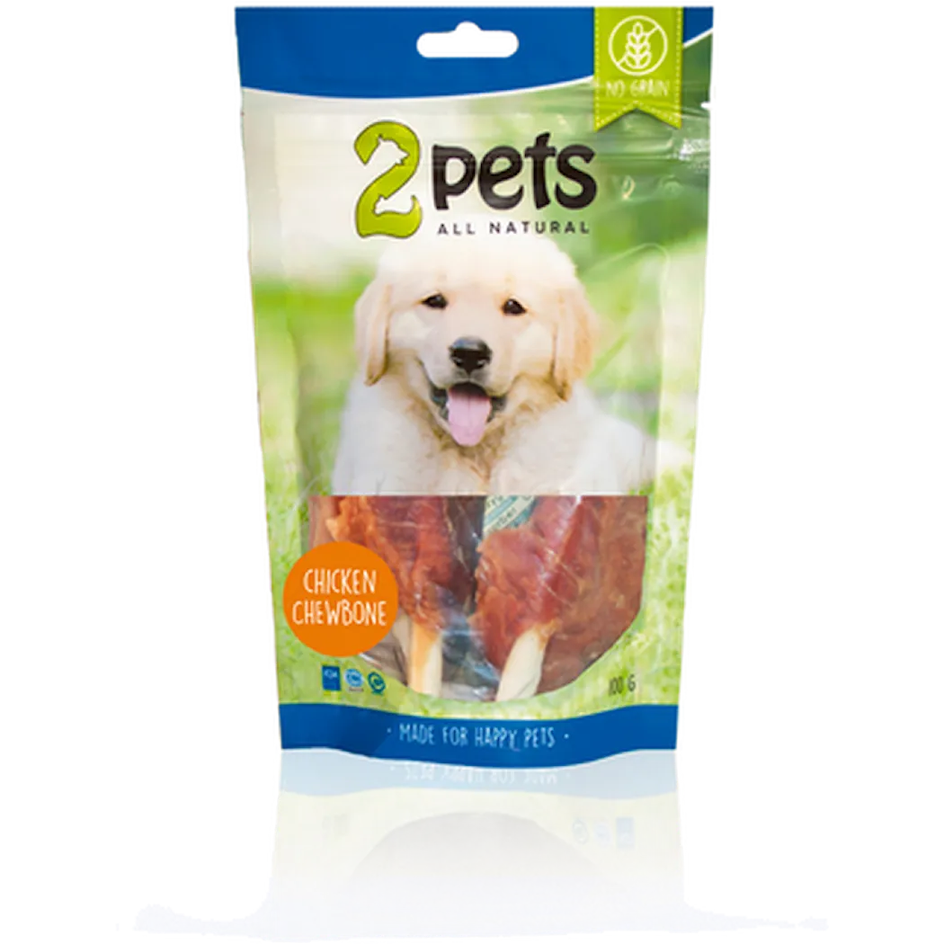 2pets Dogsnack Chicken Chewbone 100g 6x