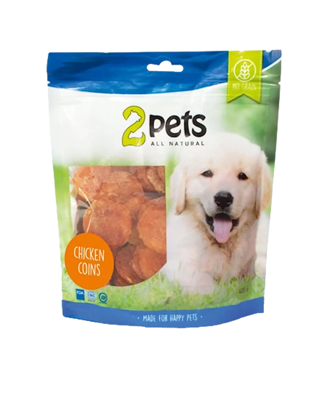 2pets Dogsnack Chicken Coins 400g 5x