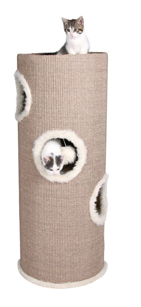 Trixie Klösmöbel Cat-Tower Edoardo, 4-vån. ø 40 x h100 cm, taupe/creme