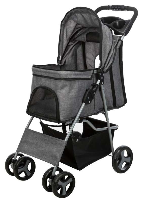 Trixie Djurvagn Buggy, hopfällbar, 47×h100×80 cm, upp t. 15 kg, grå