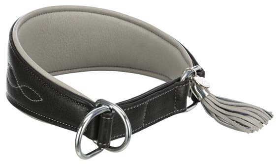 Trixie Active Comfort halsband för vinthund, S-M: 33-42 cm/60 mm, svart/grå