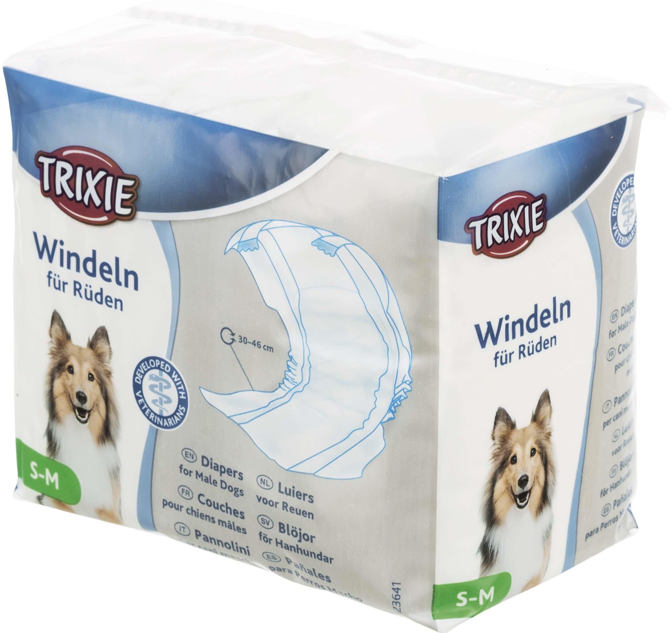 Trixie Blöjor för hanhund, S-M: 30-46 cm, 12-pack