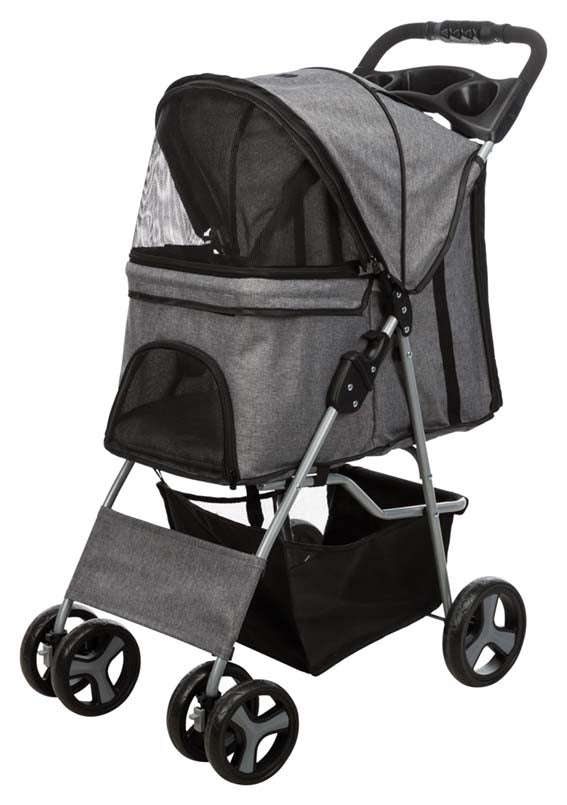 Trixie Djurvagn Buggy, hopfällbar, 47×h100×80 cm, upp t. 15 kg, grå