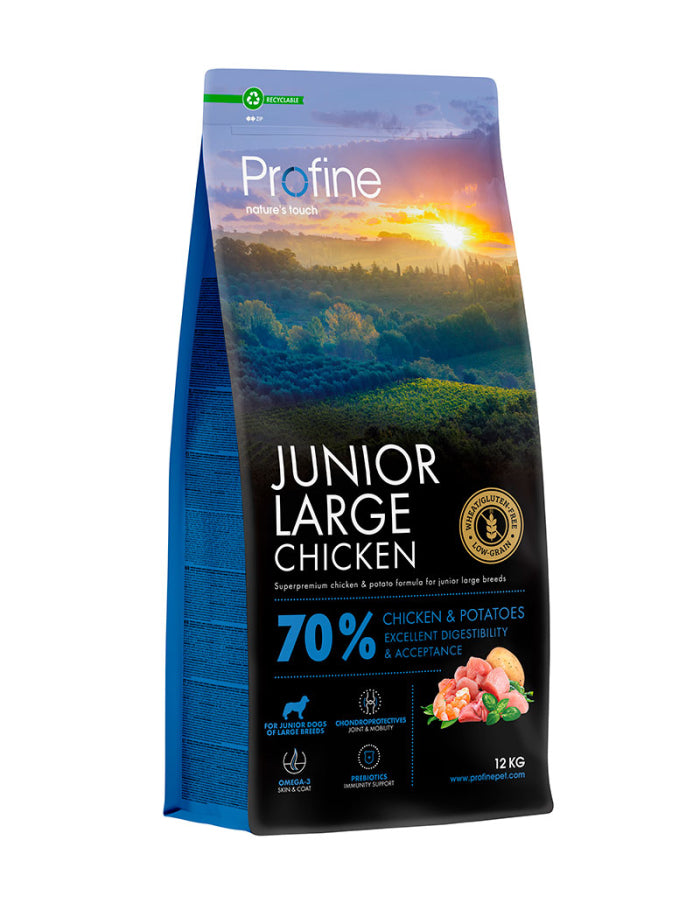 Profine Dog Dry Food Junior Large Chicken & Potatoes 12 kg