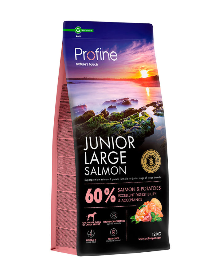 Profine Dog Dry Food Junior Large Salmon & Potatoes 12 kg