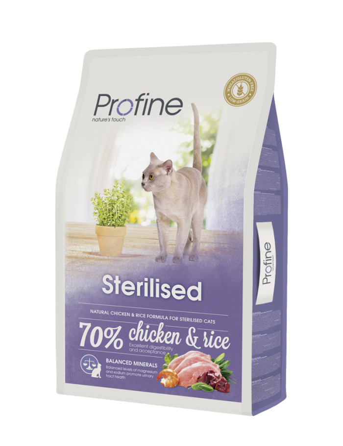 Profine Cat Dry Food Sterilised Chicken & Rice 10 kg