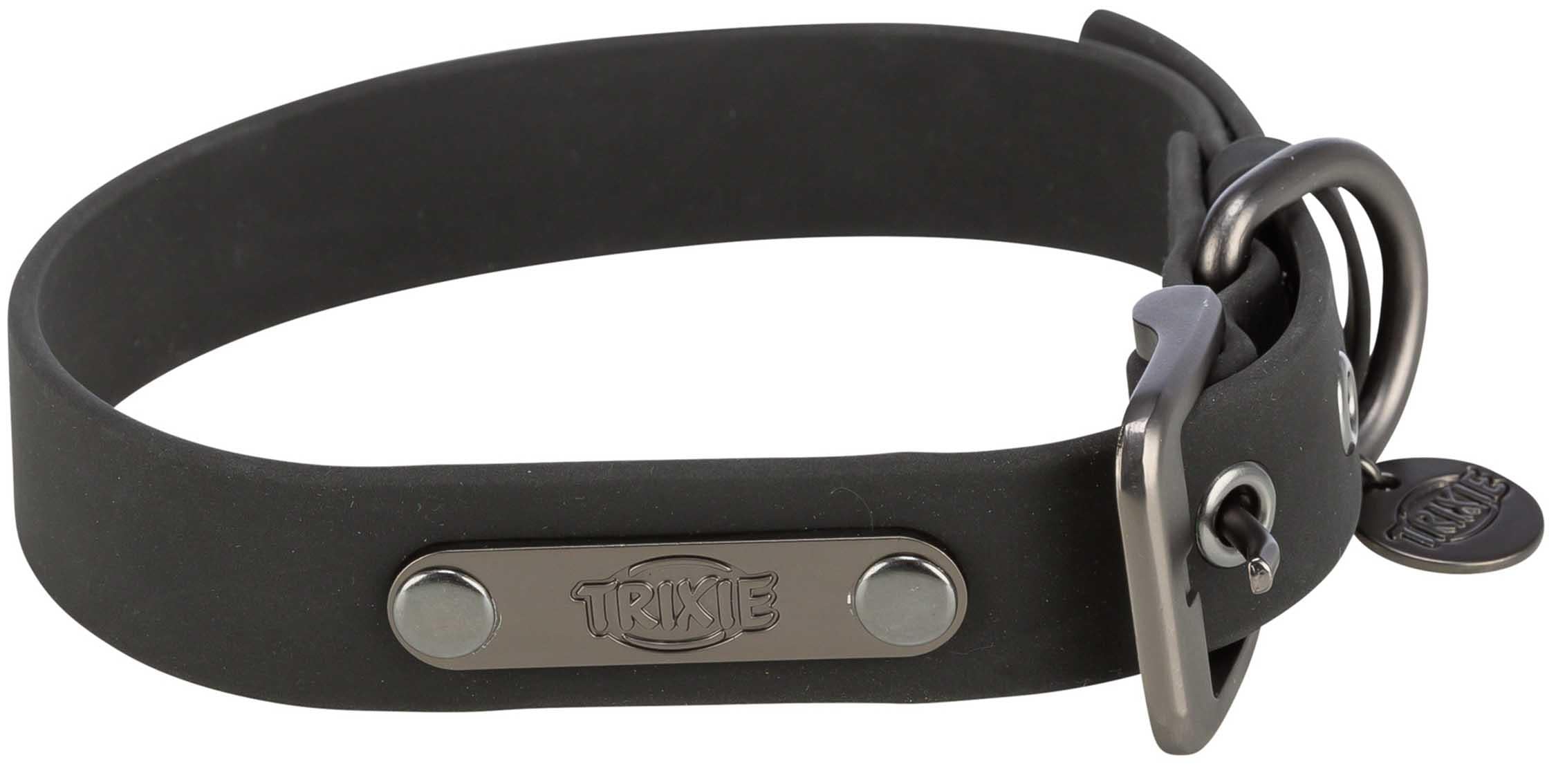 Trixie CityStyle halsband, PVC, S-M: 30-37 cm/20 mm, svart