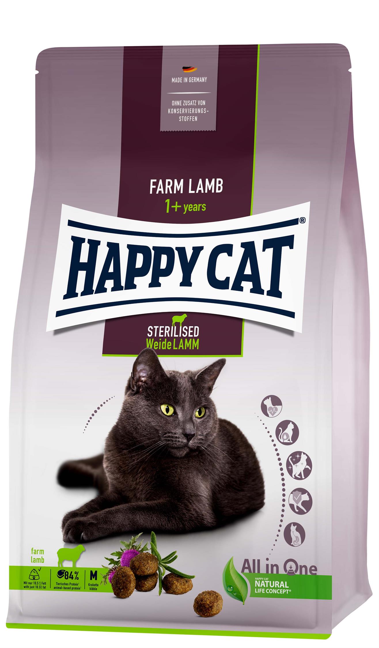 HappyCat Adult sterilised, lamm, 10 kg