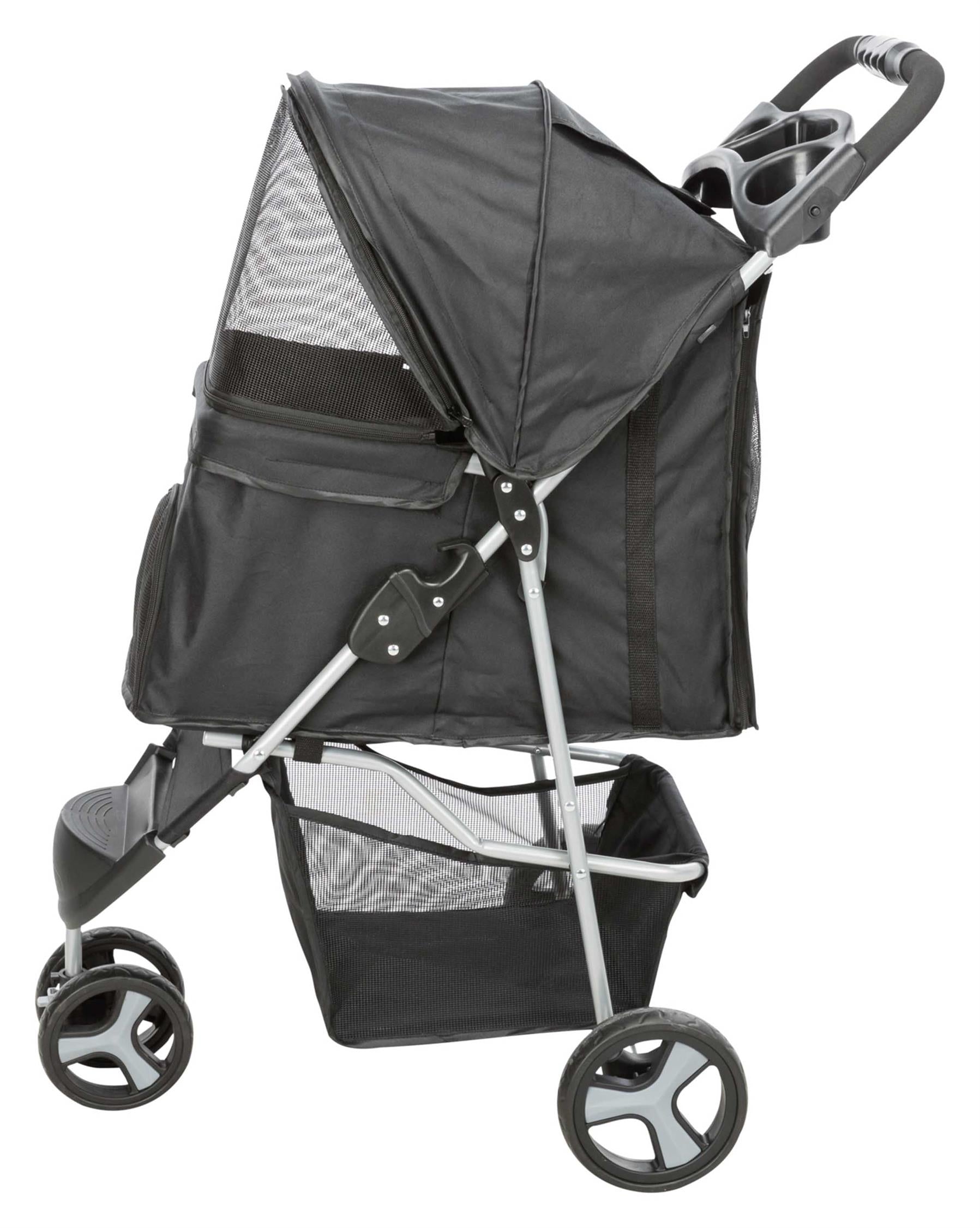 Trixie Djurvagn Buggy, hopfällbar, 47×h100×80 cm, upp t. 11 kg, svart