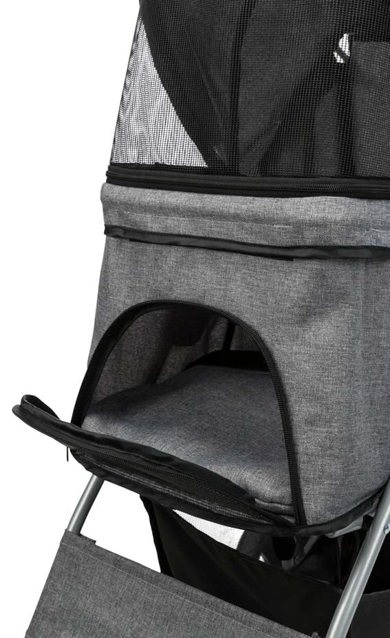 Trixie Djurvagn Buggy, hopfällbar, 47×h100×80 cm, upp t. 15 kg, grå