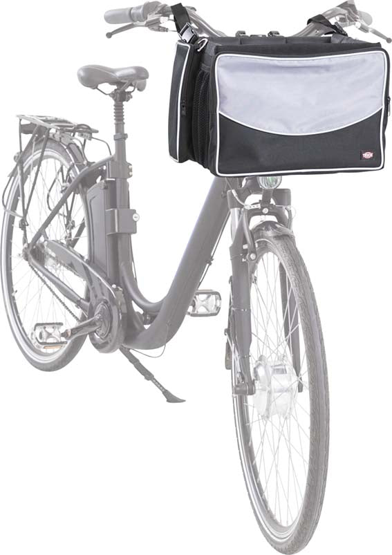 Cykelkorg front, , svart/grå, <6 kg