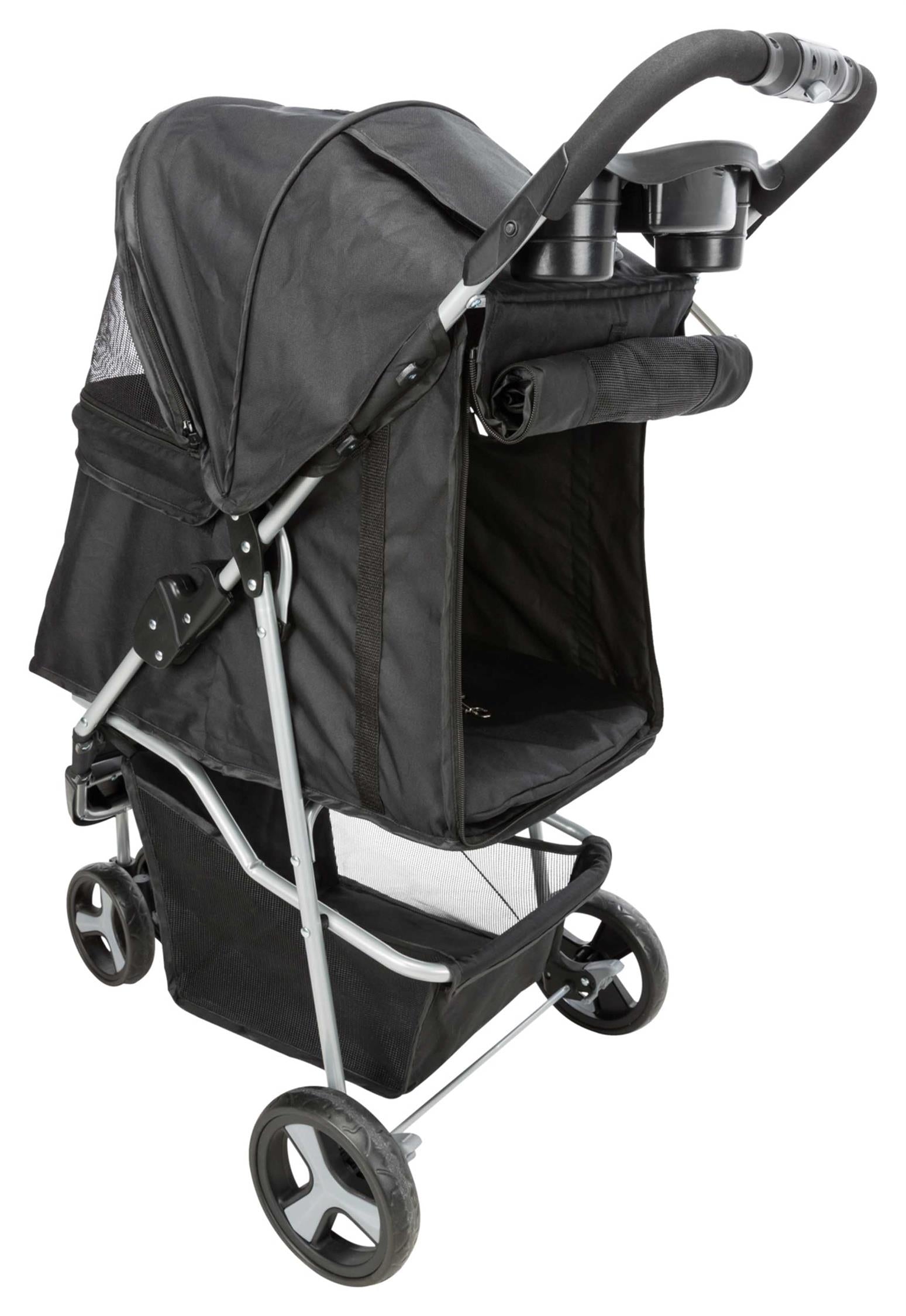 Trixie Djurvagn Buggy, hopfällbar, 47×h100×80 cm, upp t. 11 kg, svart