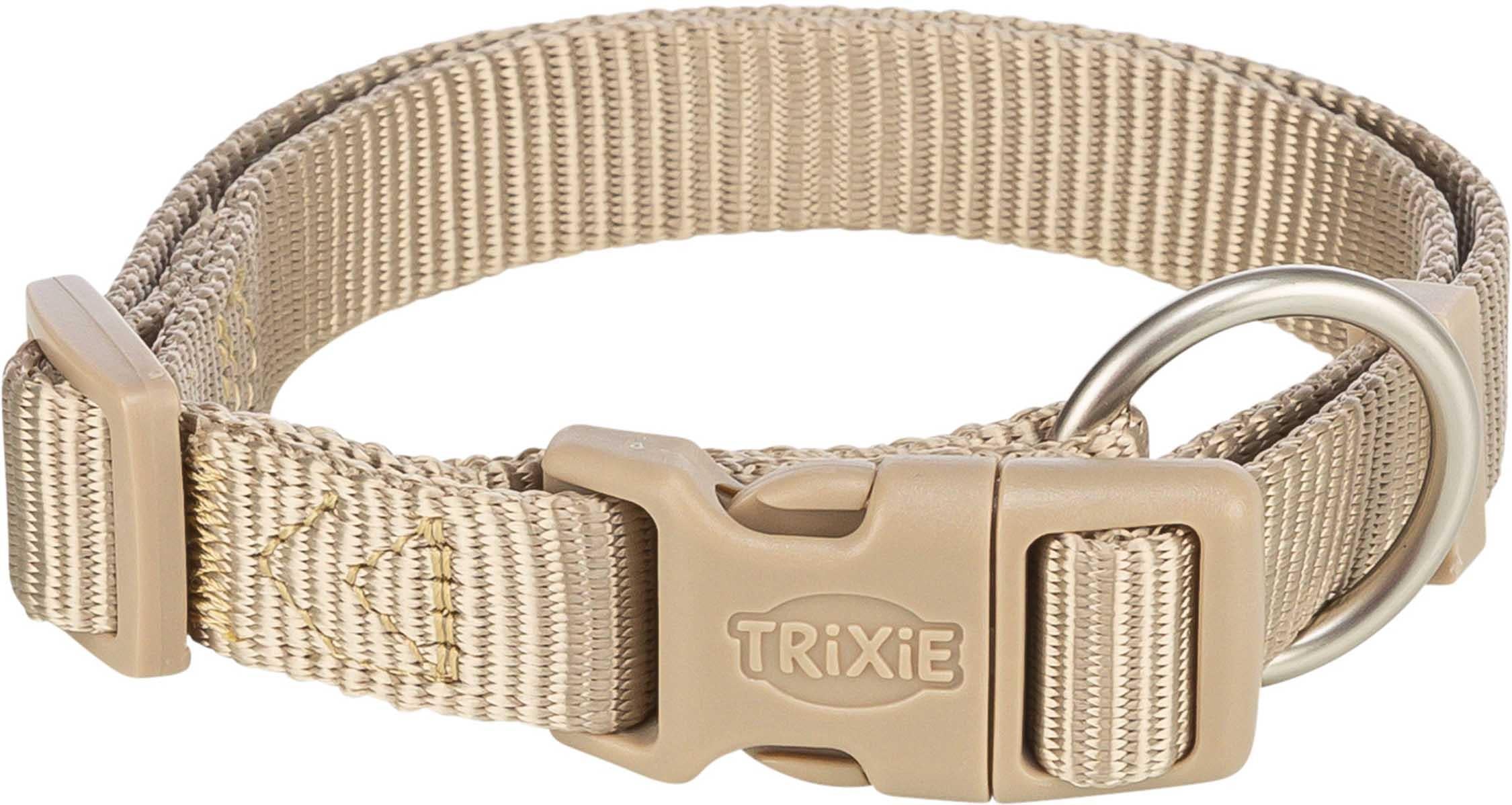 Trixie Premium halsband, S: 25-40 cm/15 mm, sand