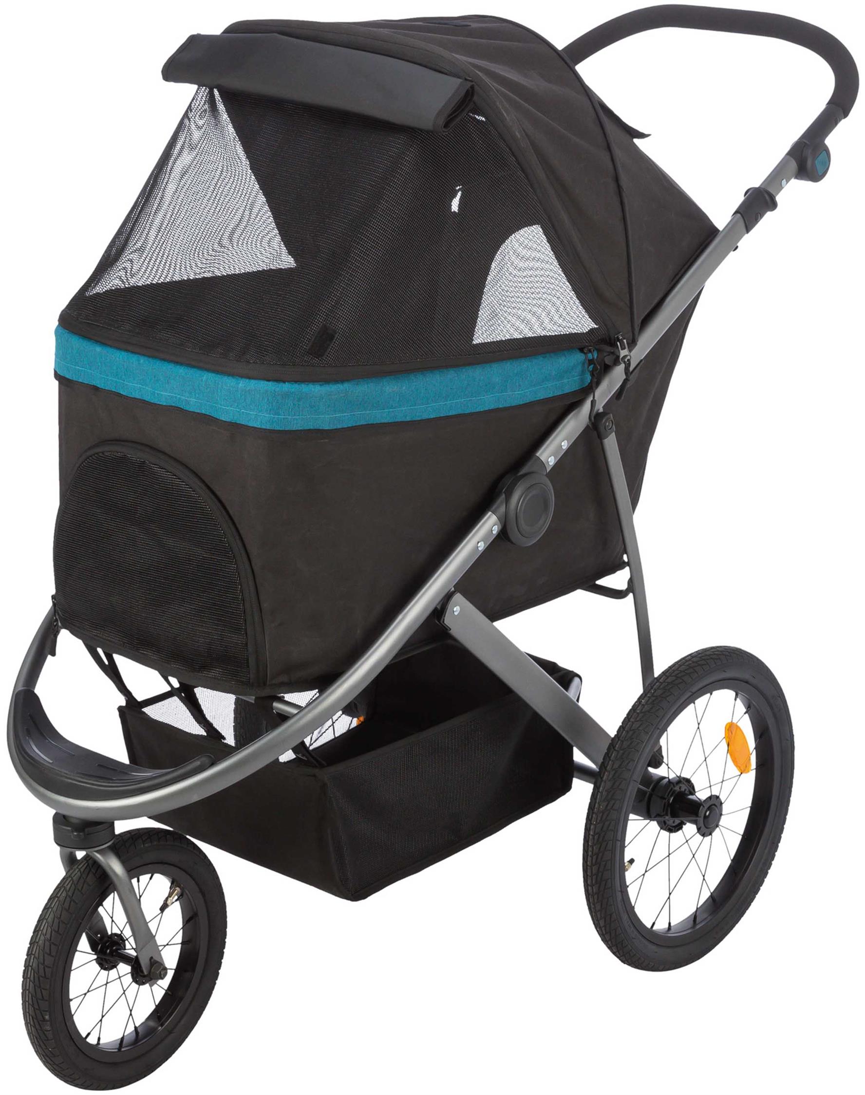 Trixie Djurvagn Buggy, hopfällbar, 60×h112×120 cm, upp t. 20 kg, svart/petrol