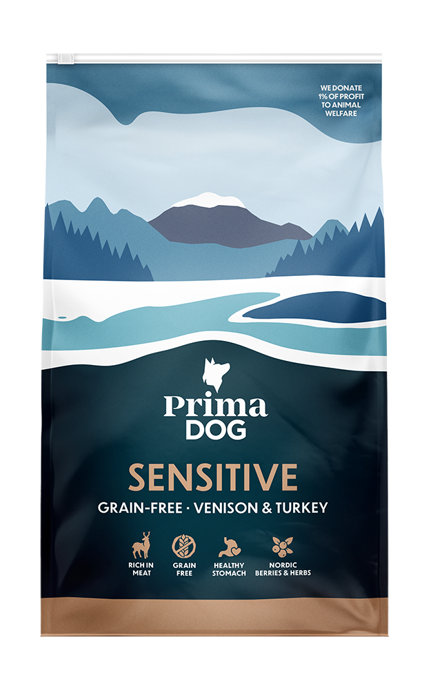 PrimaDog Viltkött-Kalkon Grain Free för vuxna hundar 3 kg