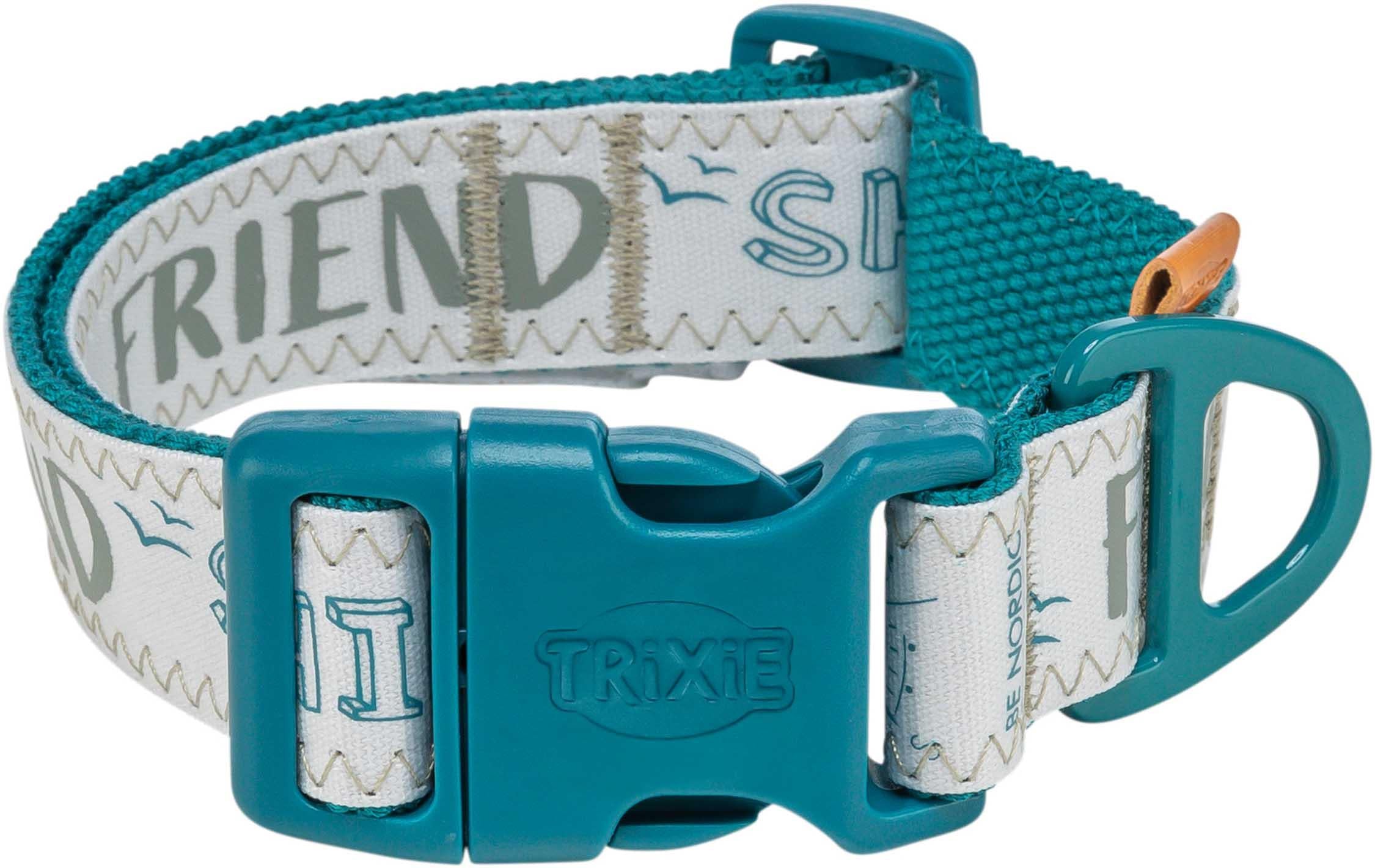 Trixie BE NORDIC halsband, X-bred, M-L: 40-60 cm/38 mm, petrol