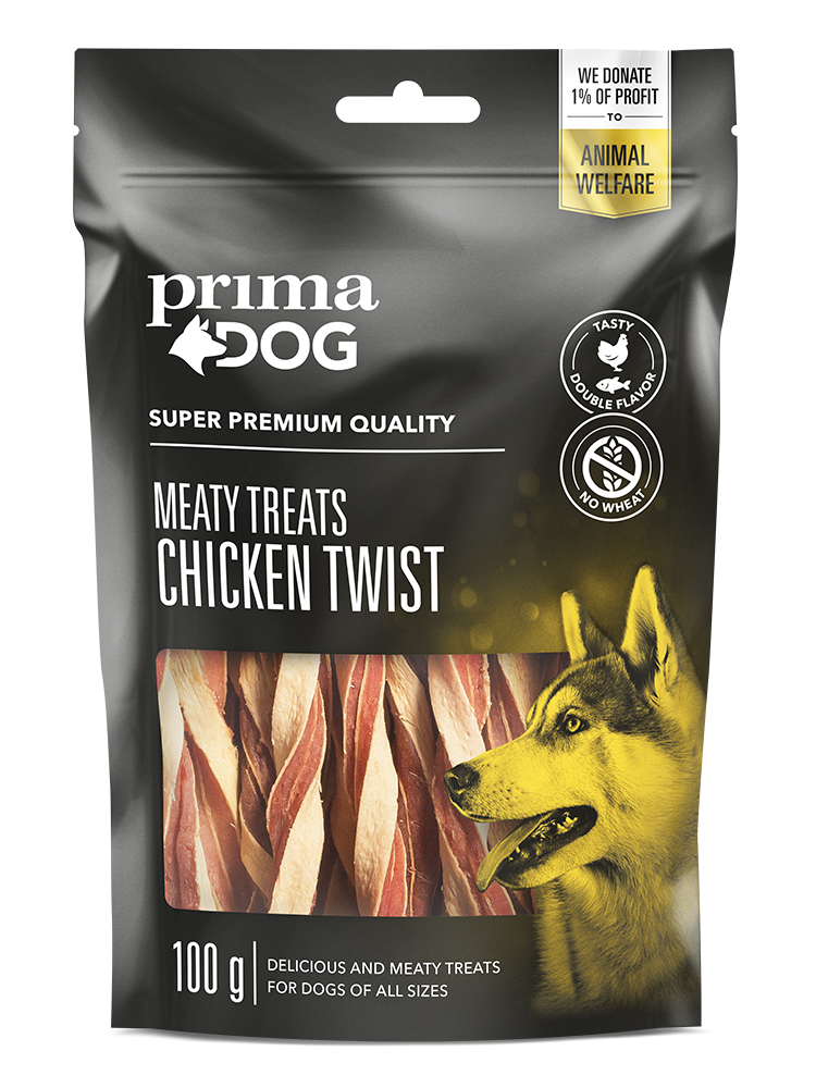 PrimaDog Meaty Treats Kycklingtwist 100 g x12