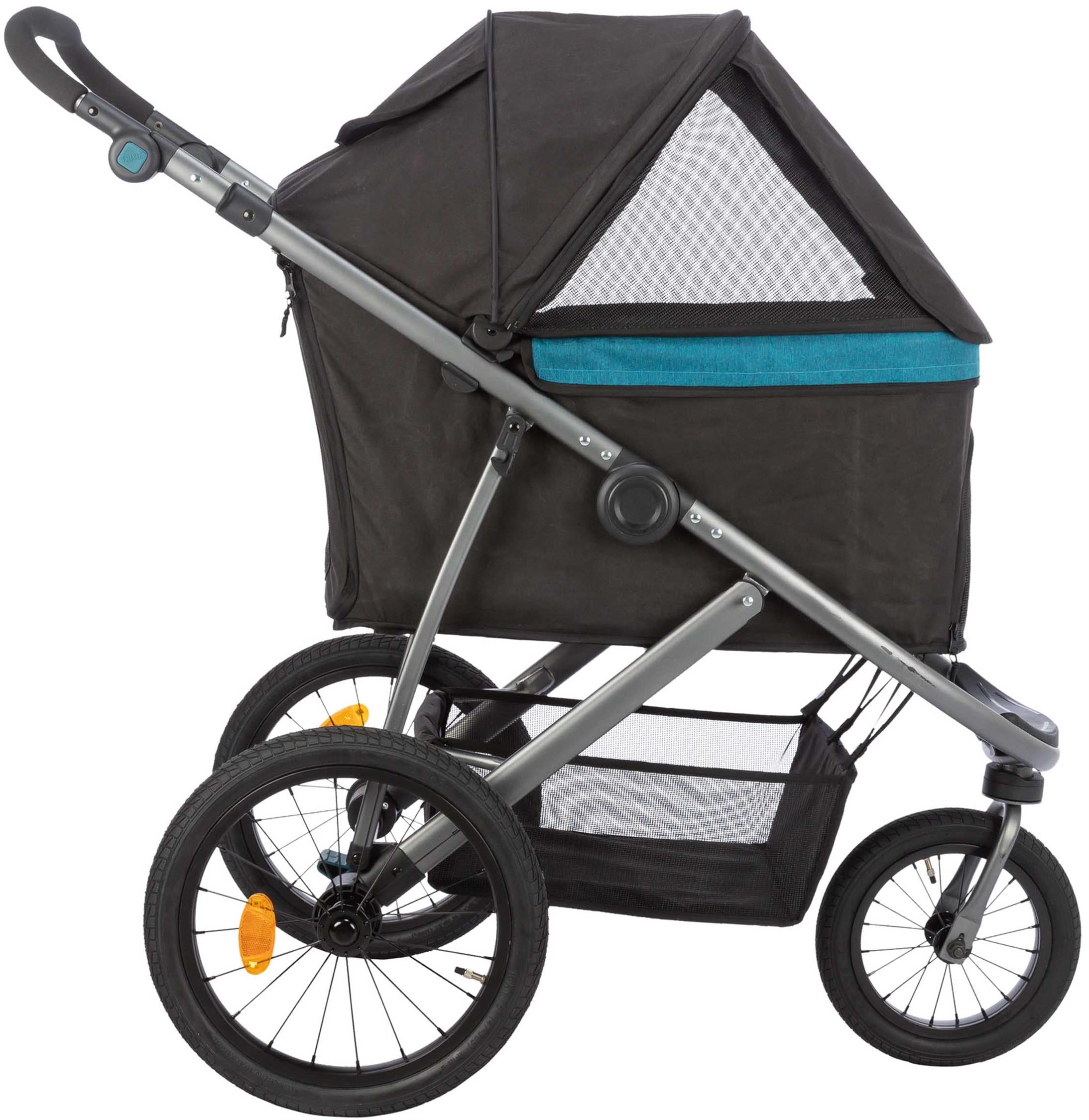 Trixie Djurvagn Buggy, hopfällbar, 60×h112×120 cm, upp t. 20 kg, svart/petrol