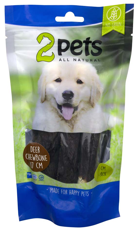 Trixie 2pets Tuggrulle m hjort 17cm 3-pack, 140g