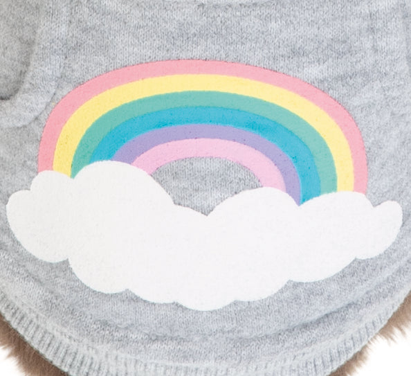 Trixie Rainbow Falls hoodie, XS: 27 cm, ljusgrå