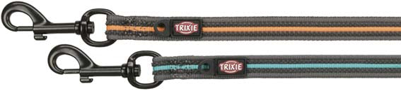 Trixie Fusion Spårlina gummerad, M-XL: 3 m/17 mm, grafit/papaya