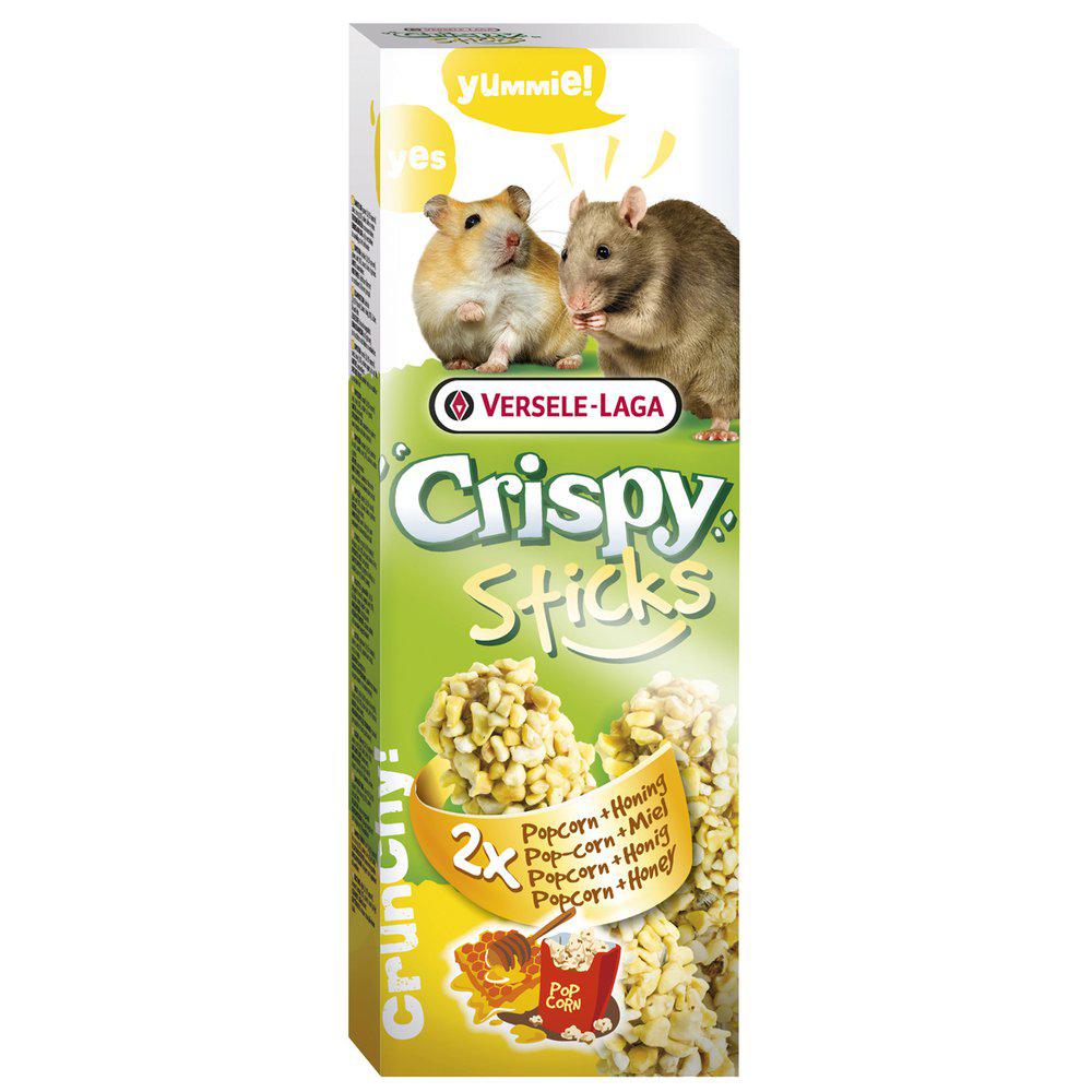 Crispy Kräcker Hamster/råtta 2st Popcorn & Honung 100g x8