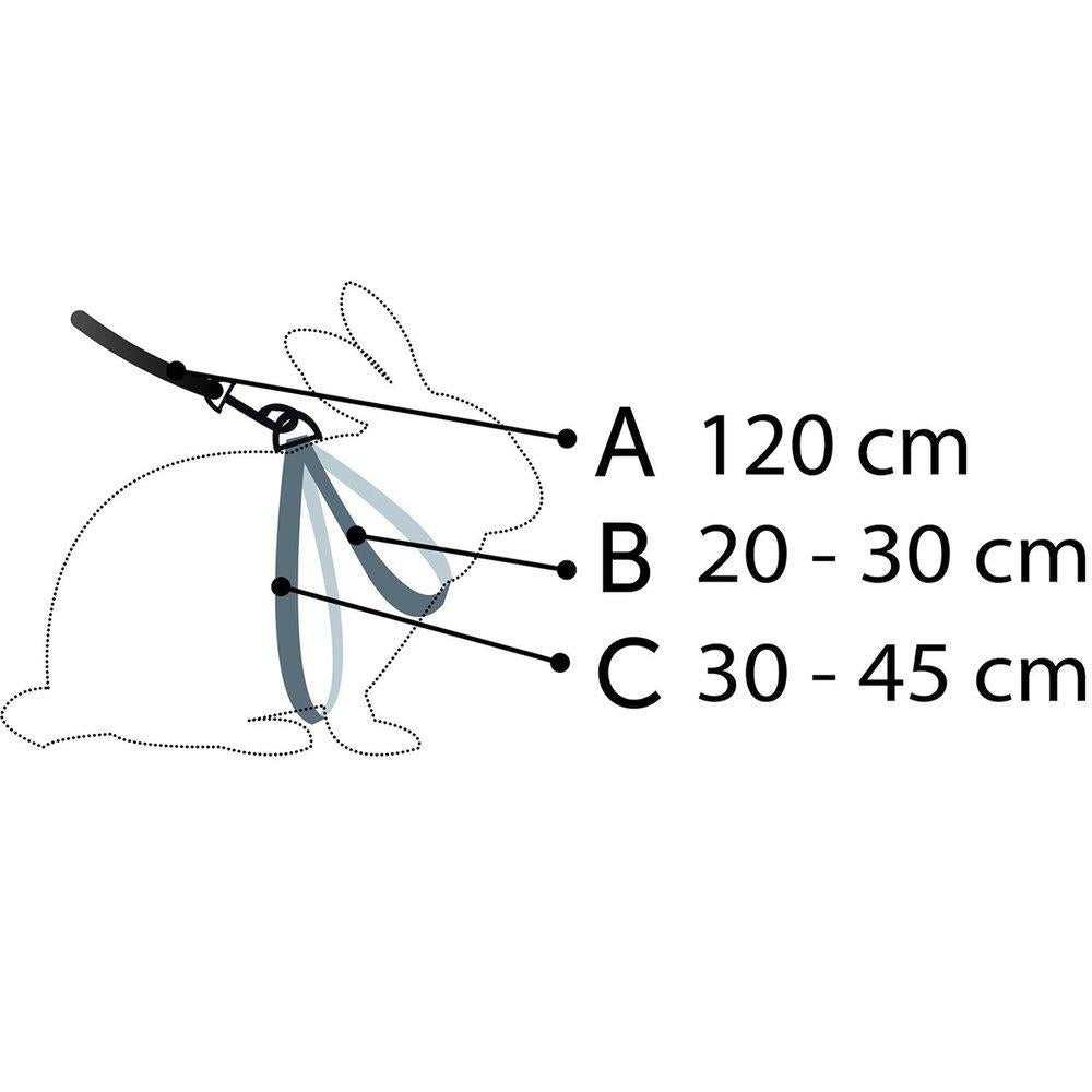 Kaninsele Med Koppel. Hals 20-30Cm Bröst30-45Cm Mix Färg