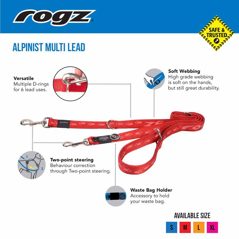 Rogz Alpinist Multikoppel Svart 11Mm 200Cm