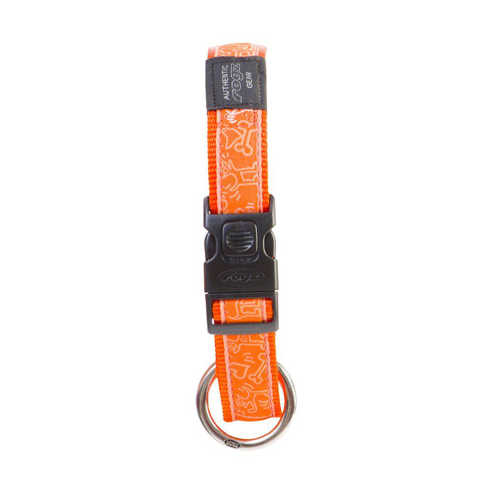 Rogz Fancy Dress Halsband S Orange Doodle 11Mm 20-31Cm