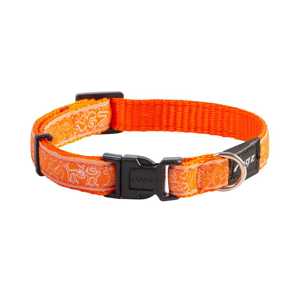 Rogz Fancy Dress Halsband S Orange Doodle 11Mm 20-31Cm