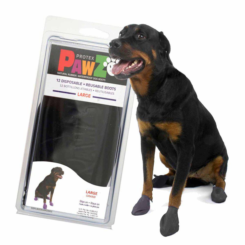 Pawz Dog Boots Black L