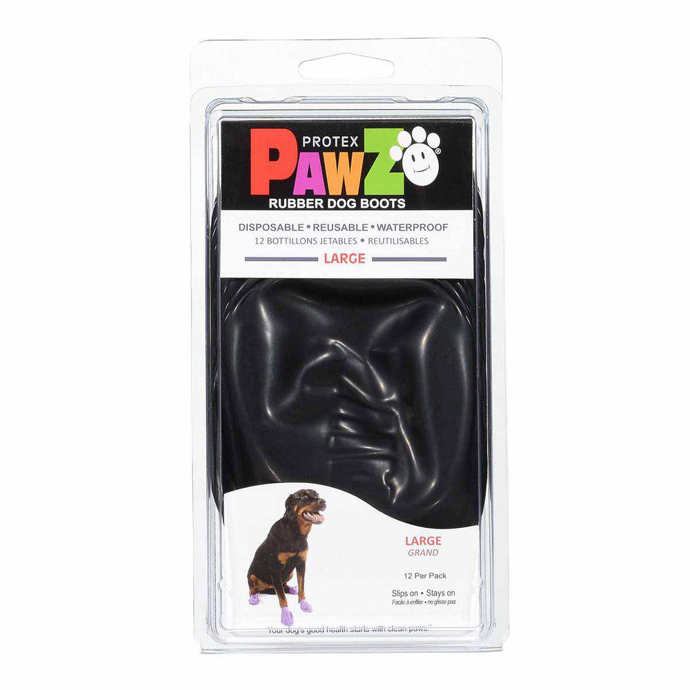 Pawz Dog Boots Black L