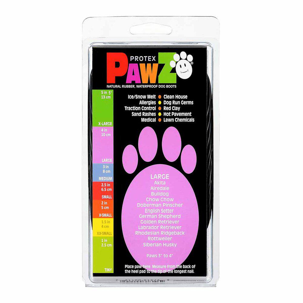 Pawz Dog Boots Black L