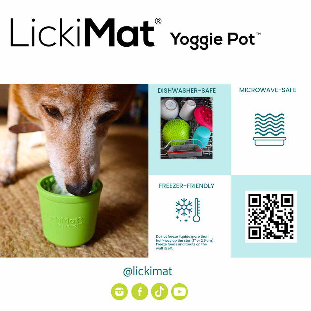 Hundskål Lickimat Yoggie Pot Grön